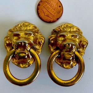 Kenneth J Lane vintage door knocker earrings
